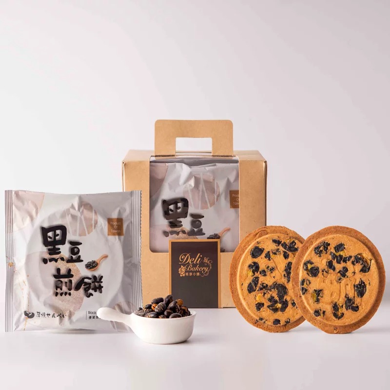 【漢來美食】職人手作 黑豆煎餅經典禮盒4入組  ▶90F017
